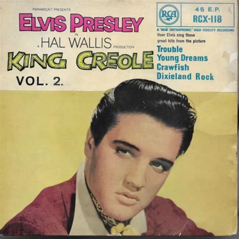 Elvis Presley King Creole Vol Re Issue With Round Centre Uk Ep