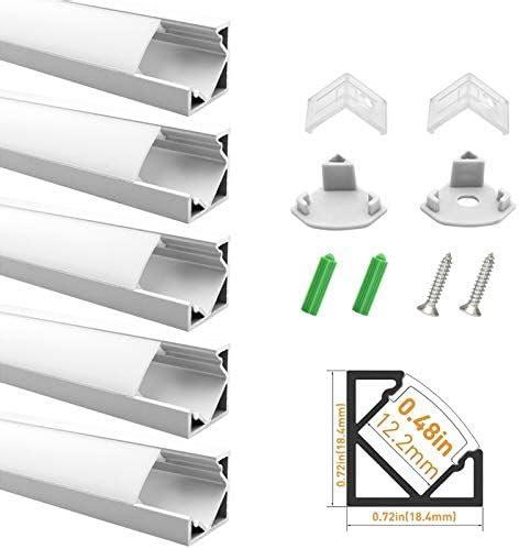 Amazon LightingWill 5 Pack V Shape LED Aluminum Channel System 3