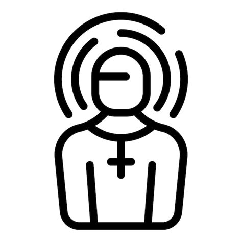 Premium Vector Catholic Priest Icon Outline Vector Mass Man Vicar