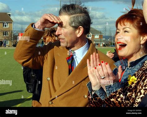 The Prince Of Wales And Tv Weathergirl Sian Lloyd Watch As Balloons