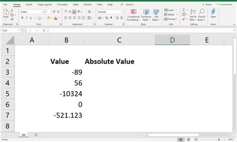 How To Find The Absolute Value In Excel ABS Function