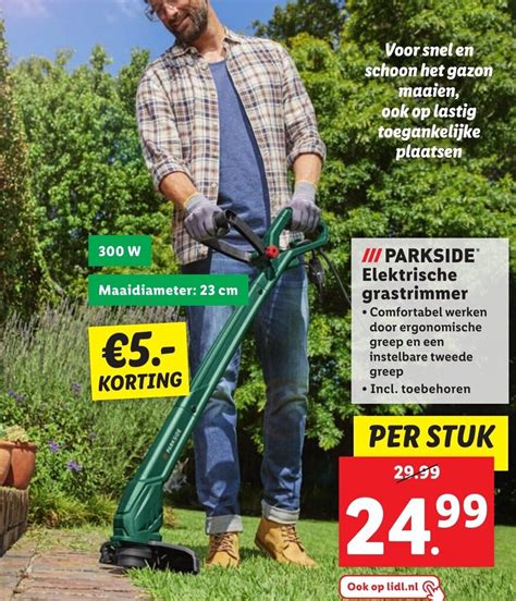 III PARKSIDE Elektrische Grastrimmer Aanbieding Bij Lidl