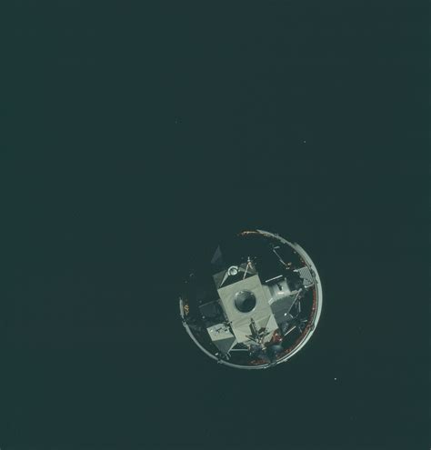 Apollo 13's lunar module Odyssey, still in the S-IVB, awaiting ...