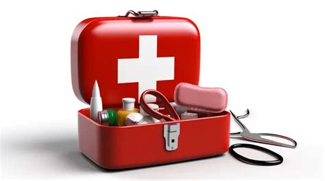 3d Illustration Of Isolated Heart And First Aid Kit On White Background