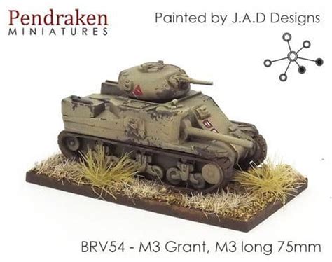 Pendraken 10mm WWII British M3 Grant M3 Long 75mm