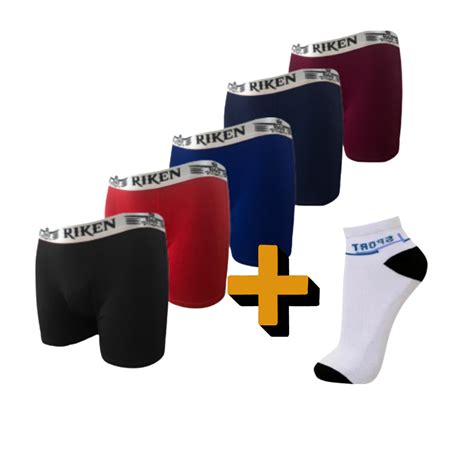 Kit 4 Cueca Boxer Masculino Box Adulto Microfibra Meia Cano Curto