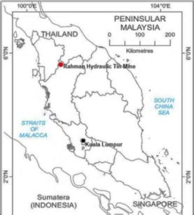 Malaysia Mining: Tin mine operation at Kedah-Perak border