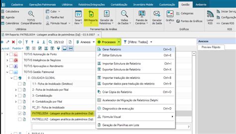 Cross Segmentos Backoffice Linha Rm Pat Geração De Relatório