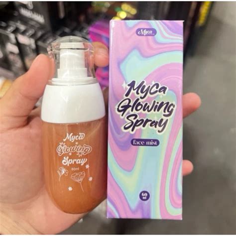 MYCA Glowing Spray Face Mist 60ml Make Up Fix Fixing Facial Setting