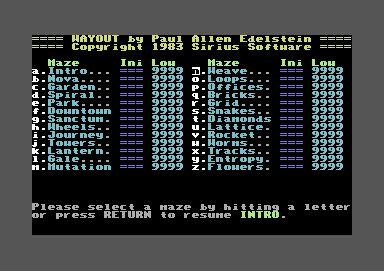 Screenshot Of Wayout Commodore 64 1982 MobyGames