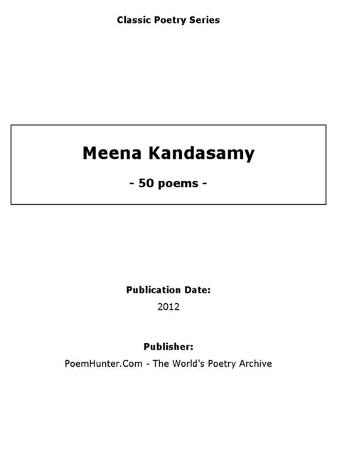 Meena Kandasamy 50 Poems Pdf