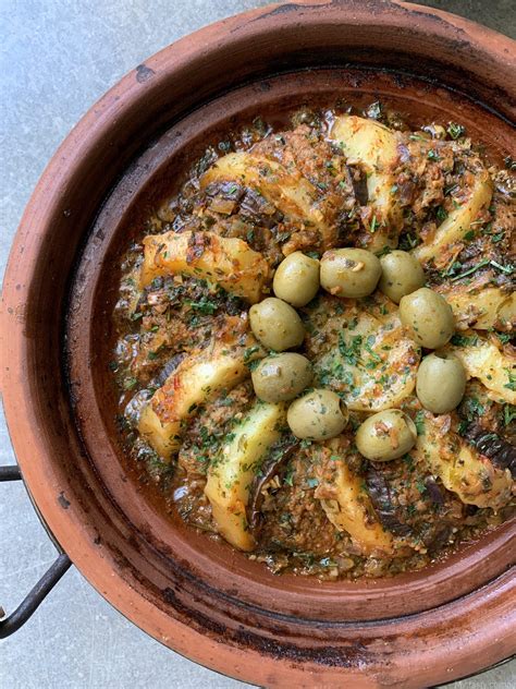 Tajine viande hachée aubergine et pomme de terre My tasty cuisine