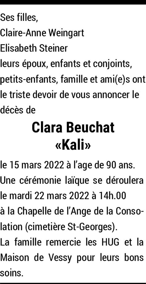 Clara Beuchat Hommages