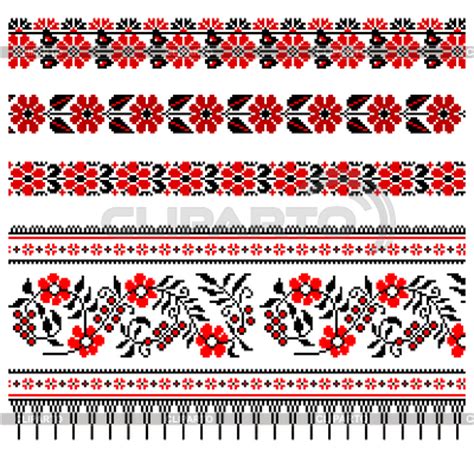 Ukrainian Embroidery Patterns | Serie of High Quality Graphics | CLIPARTO