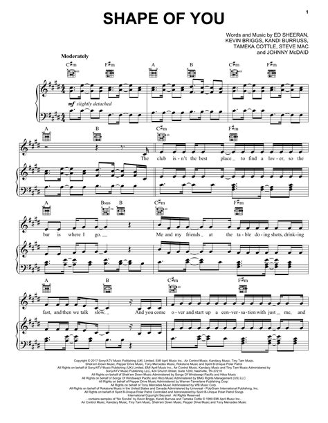 Shape Of You | Sheet Music Direct