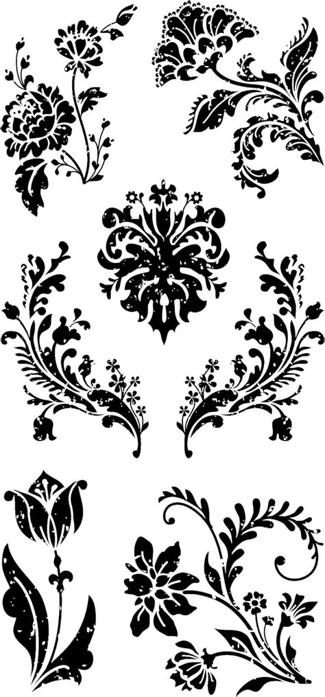 Amazon Inkadinkado Floral Damask Clear Stamps Arts Crafts Sewing