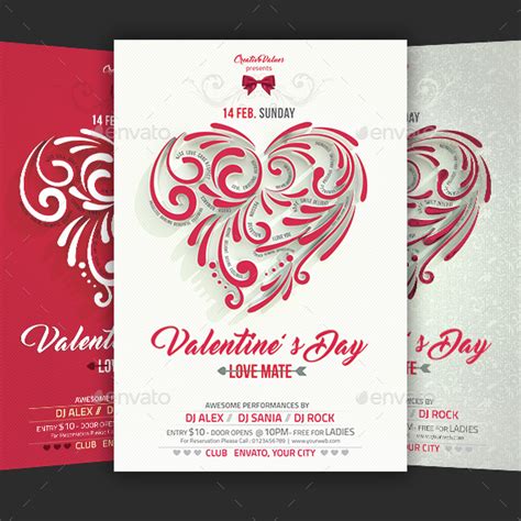 Best Valentines Day Flyers Cards Templates