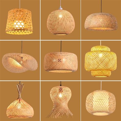 Rattan Industrial Style Restaurant Bar Bamboo Lantern Retro Restaurant