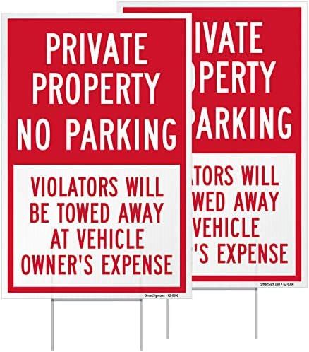 Amazon Smartsign X Pack Private Property No Parking