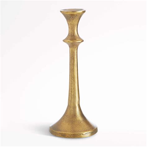 Emmett Antique Brass Taper Candle Holder 9 25 Reviews Crate Barrel