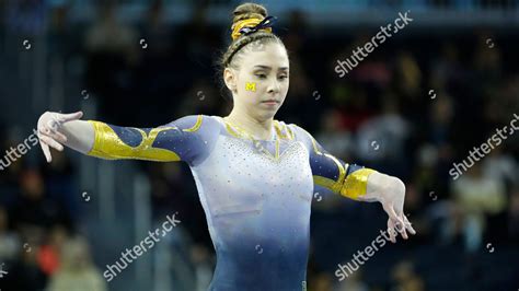 Michigan Gymnast Natalie Wojcik During Ncaa Editorial Stock Photo