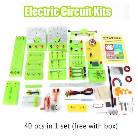 40pcsset Diy Science Physics Experiment Electromagnetic Electricity