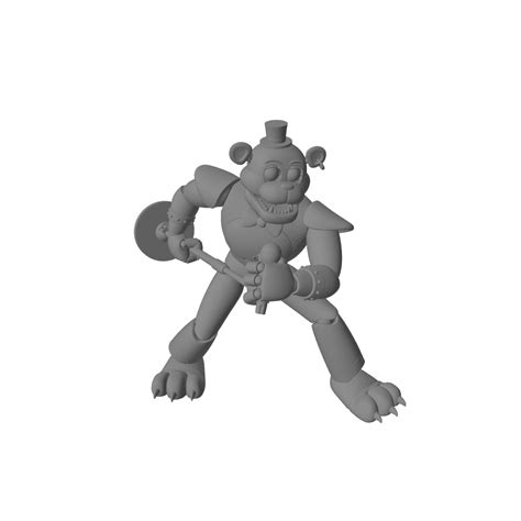 3d 文件 Fnaf Five Nights At Freddy S Glamrock Freddy Figurine 9 🎃 ・可下载 3d 打印模型・cults