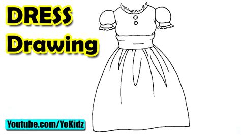 How to draw a dress for Beginners - YouTube