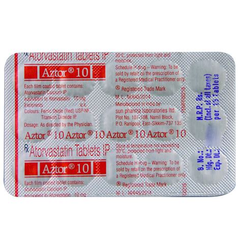 Aztor 10 Tablet Uses Side Effects Price Apollo Pharmacy