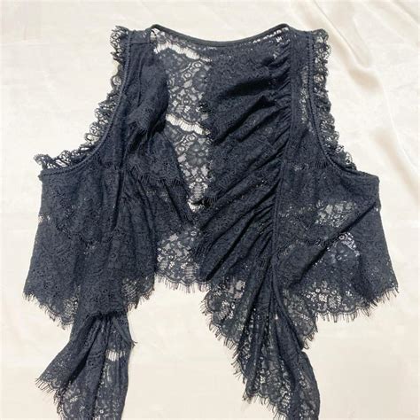 Jill Stuart Black Lace Vest N Cami Set Size Depop