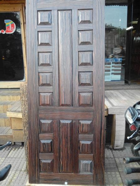 Polished Plain Pine Wood Doors Position Commercial Exterior