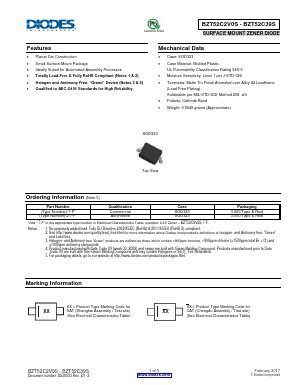 BZT52C2V4S 7 F Datasheet PDF Diodes Incorporated