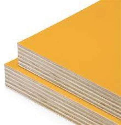 High Impact Resistance And Waterproof Solid Yellow Plywood Sheet At