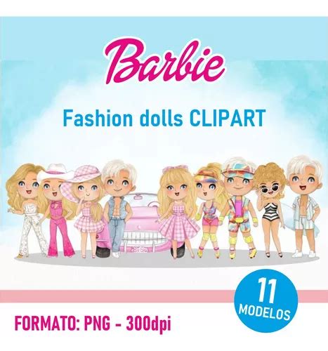 Barbie Pack Im Genes Clipart Png Kit Imprimible Fashion Doll En Venta