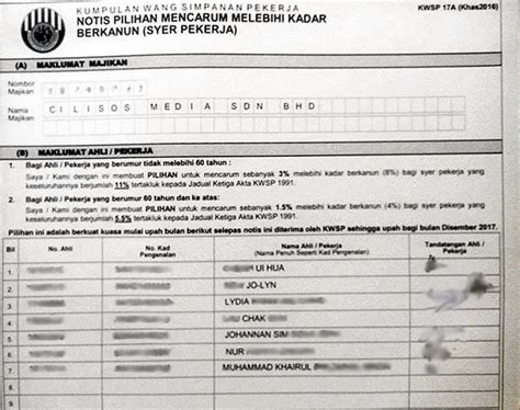 Borang Kwsp 17a Mohon Kwsp Jika Mahu Kekal Caruman Dengan