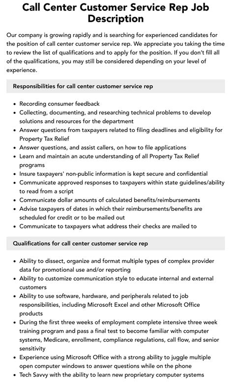 Call Center Customer Service Rep Job Description Velvet Jobs