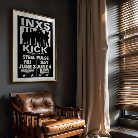 cuadro poster inxs kick world