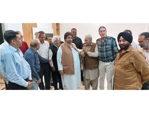 Cong Working President Raman Bhalla Interacting With People In Jammu On