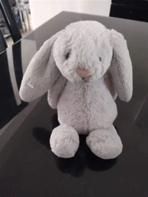 JELLYCAT SMALL BASHFUL Silver Grey Bunny Rabbit Soft Toy Comforter Baby