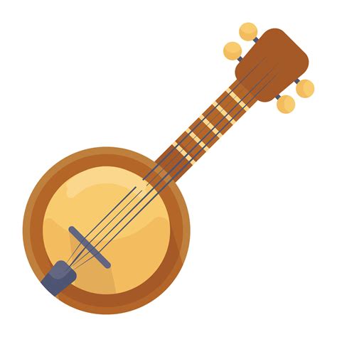 Icono De Instrumentos Banjo Sobre Fondo Blanco Ilustraci N Vectorial