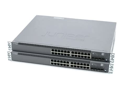 Juniper EX3400 Ethernet Access Switch (24-Port mGig UPOE (740W) + 4x 10G/25G SFP28) TAA-Compliant Federal Firmware & DNA Subscription [STACK-KIT] (EX3400-24UX-4X-FED-STACK-KIT)