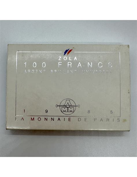 France Francs Argent Brillant Universel Coffret Bu Zola