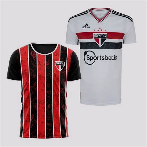 Kit Camisa Adidas São Paulo I 2022 Camisa São Paulo Poetry Preta e