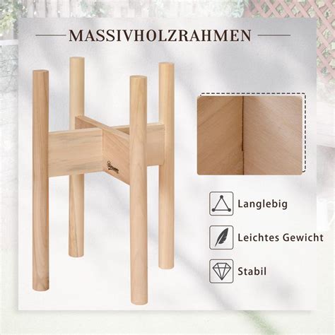 Blumenst Nder Er Set Aus Holz Pflanzenst Nder Set Mit