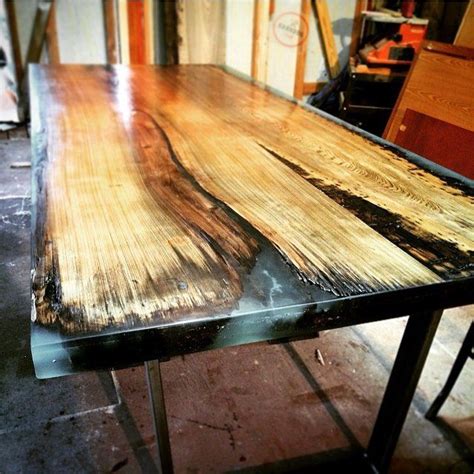 live edge slab epoxy table - Gina Clayton