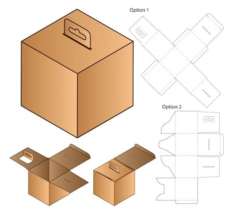 Caja De Embalaje Troquelado Plantilla D Vector Premium