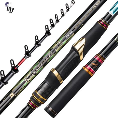 Ultraleve Carbon Rock Fishing Rod Telesc Pica Dualuse Rod Rocha Pesca P