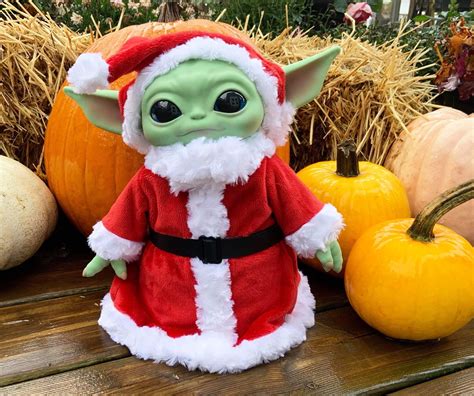 Baby Yoda Red Santa Suit Hat Belt Etsy