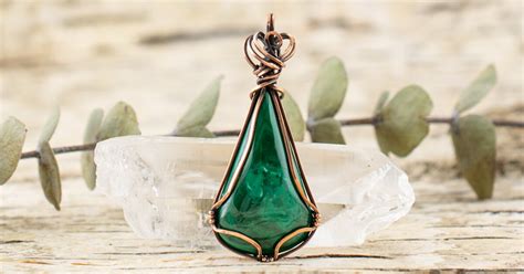 Malachite Pendant - Rita's Rainbow Jewelry - Handmade Gemstone Jewelry