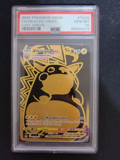 Mavin PSA 10 GEM MINT 2022 Pokemon Lost Origin Pikachu Vmax Gold Full